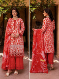 Crimson Bloom – Elegant Printed 3-Piece Suit